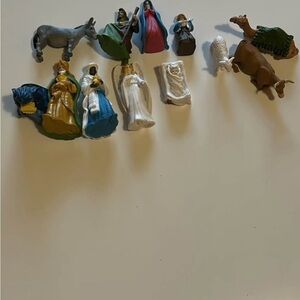 Colorful Nativity Scene Figurines Set